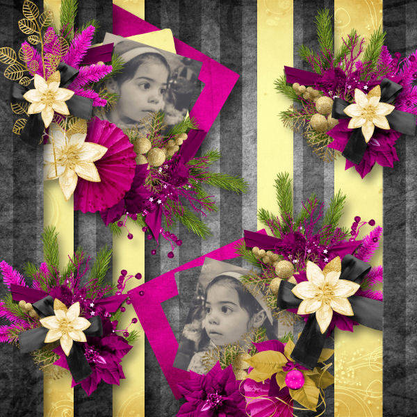 christmas in gold and pink