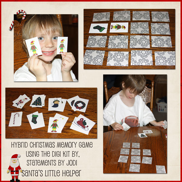 Christmas memory game