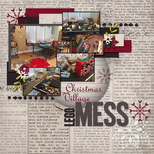 Christmas Village Lego Mess