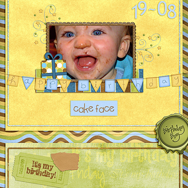 Ciaran's 1st Birthday ~ Cake Face