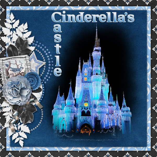 Cinderella's Castle at Christmas Time