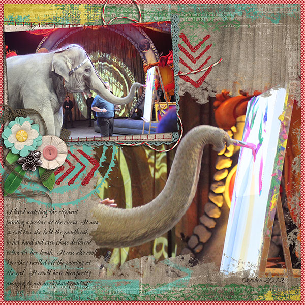 circus elephant painting