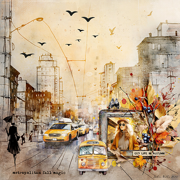 city life in autumn