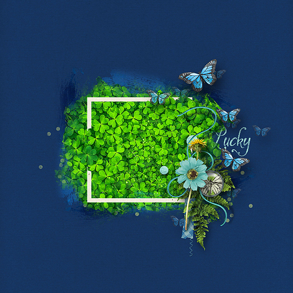 Clover cluster blue BG