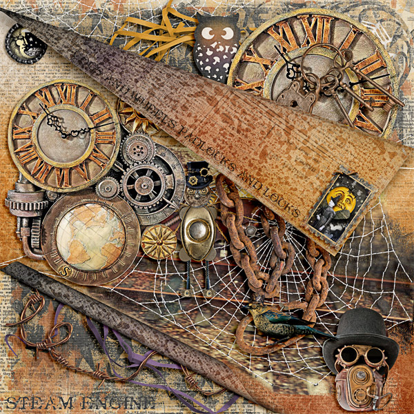 Cogs and wheels, padlocks and locks