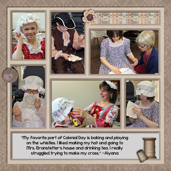 Colonial Day Sewing