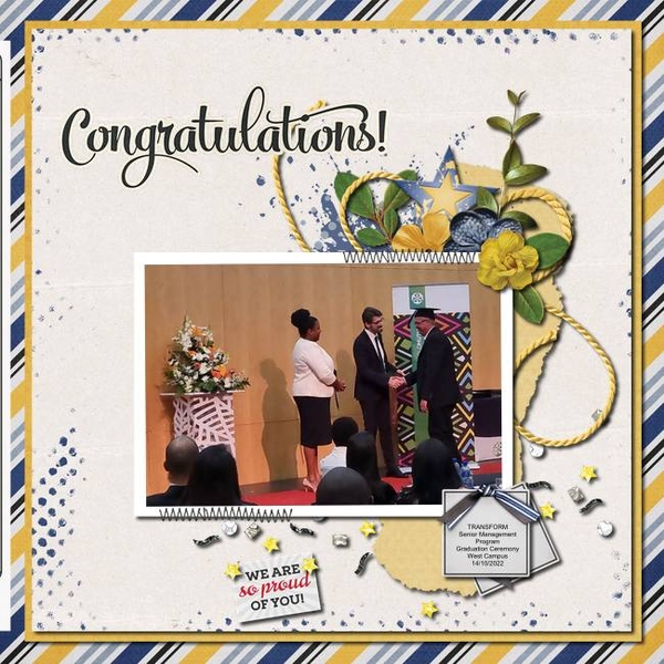 Congratulations We are so proud of you!