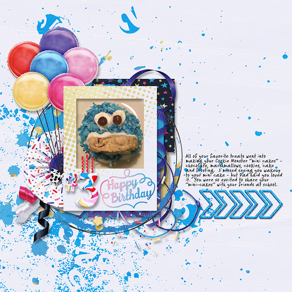 Cookie Monster cake