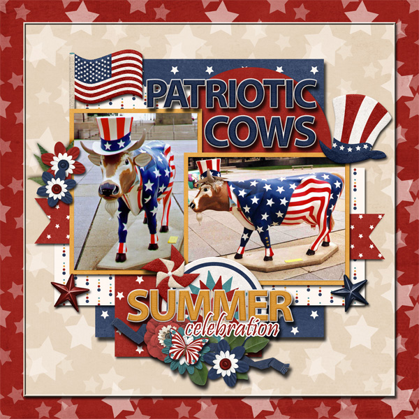 Cowabunga Patriotic Cows