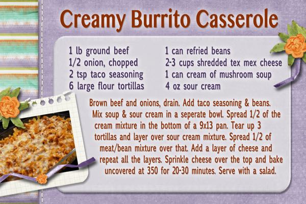 Creamy Burrito Casserole