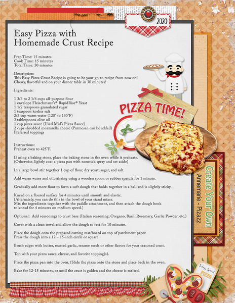 Create Your Own Pizza Recipe