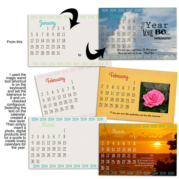 Creative Calendars for 2014
