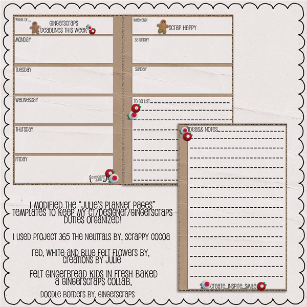CT/Designer Planner Pages