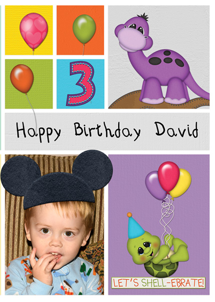 David 3rd birthday card