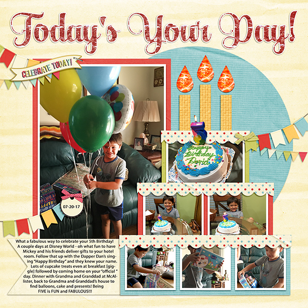 David is 5- Today