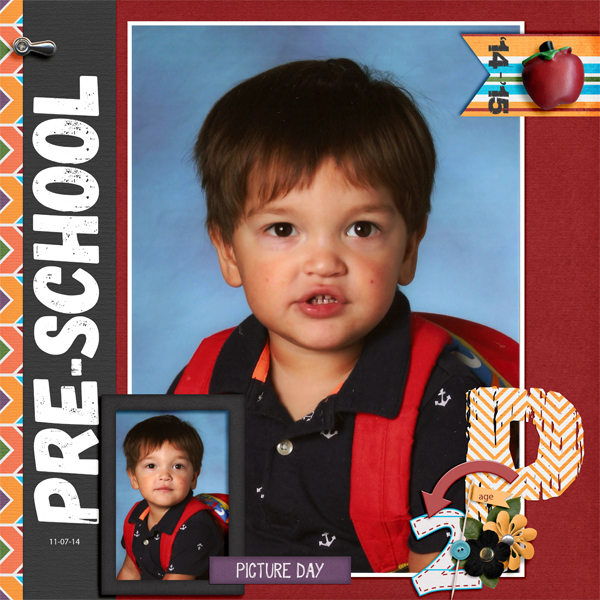 David PreK age 2 School Pictures