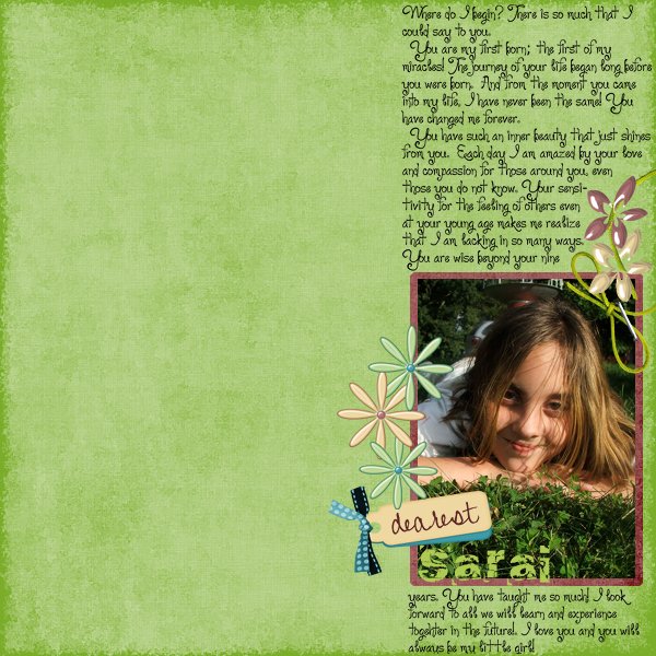 Dearest Sarai (Week 3 Survivor)