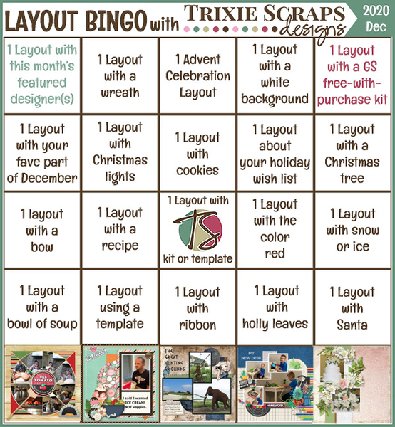 Dec 2020 Bingo Card