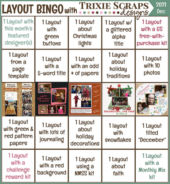 Dec 2021 Layout Bingo