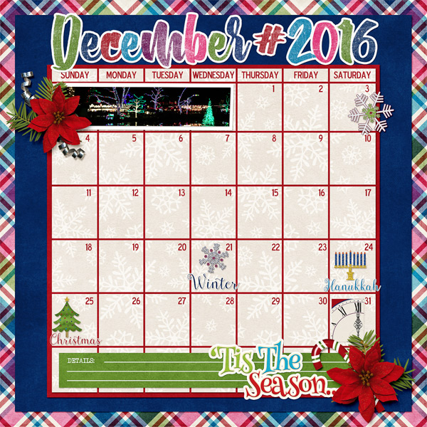 December 2016 Calendar