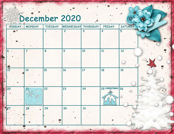 December 2020 Sum-Up Calendar