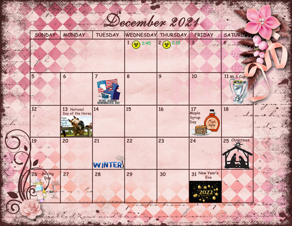 December 2021 Sum-Up Calendar