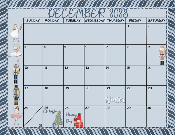 December 2023 Calendar