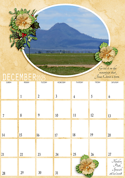 December 2025 Calendar page