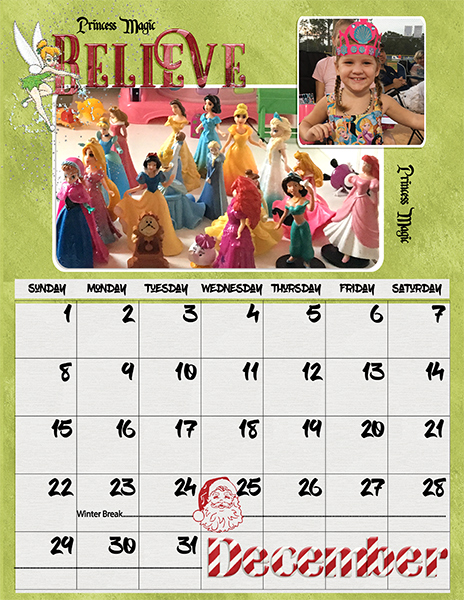 December Calendar for 2019