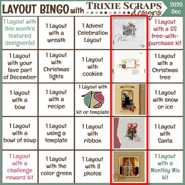 December Layout Bingo