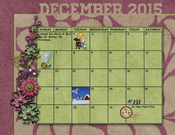 December Sum Up Calendar