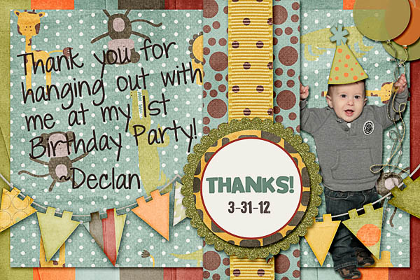 Declan's Birthday Thankyou