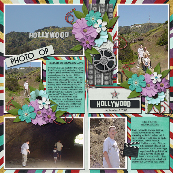 Designer Challenge June-I used Laurie Scraps Hollywood Kit and A template f