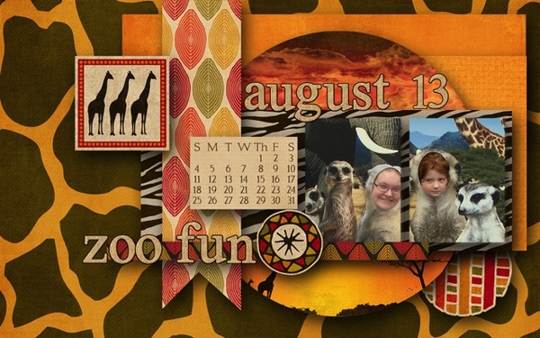 Desktop Challenge: July (for August '13) Zoo Fun