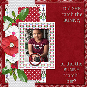 Did she catch the BUNNY?