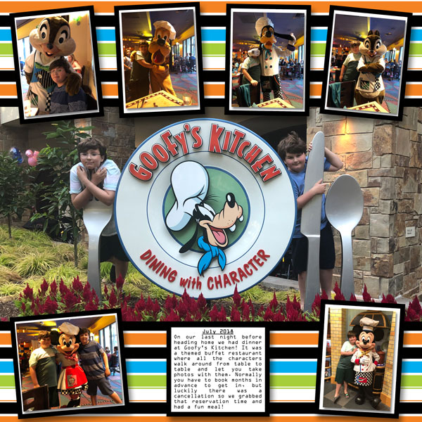 Dinner at Goofy's Kitchen