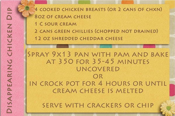 Disappearing Chicken Dip