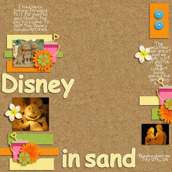 Disney in sand