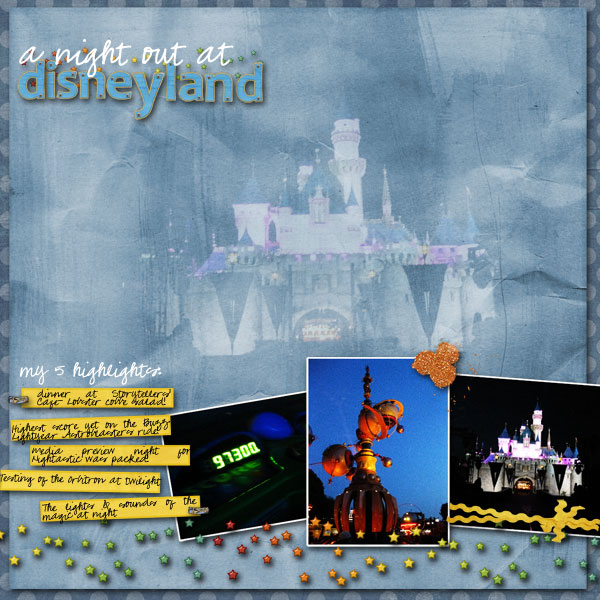 Disneyland at night