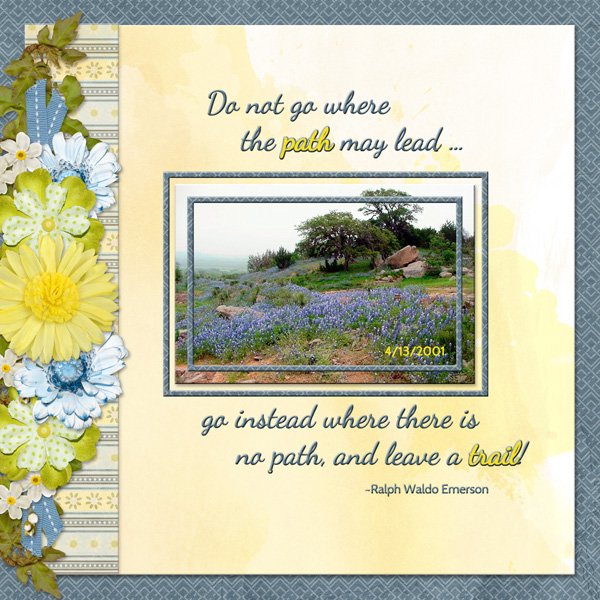 Do not go where the path may lead ...