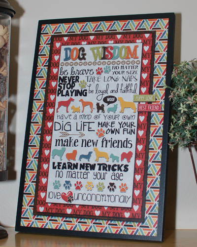 dog wisdom plaque