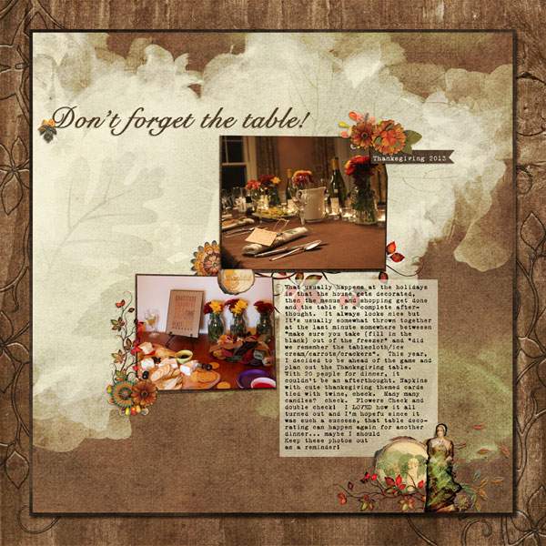 Don't forget the table!