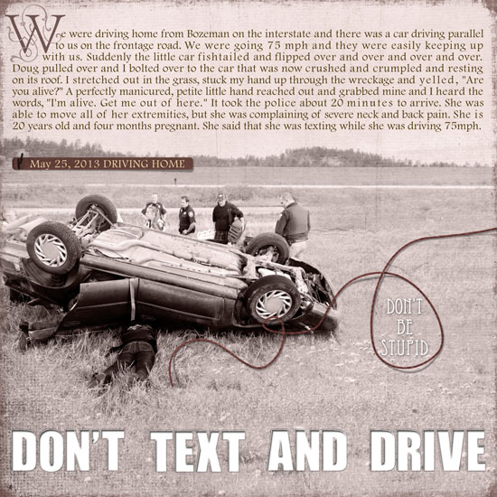 DON'T TEXT AND DRIVE