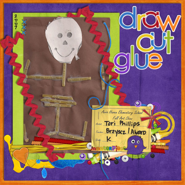 draw, cut, glue