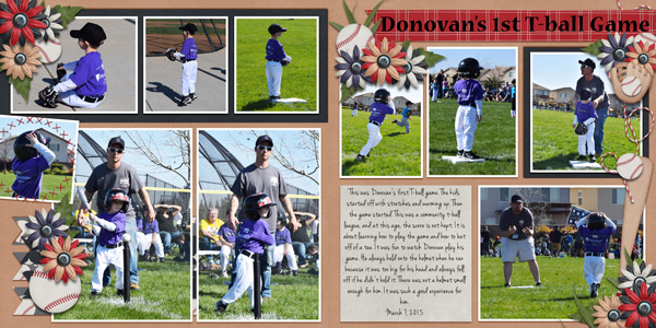 D's 1st t-ball game