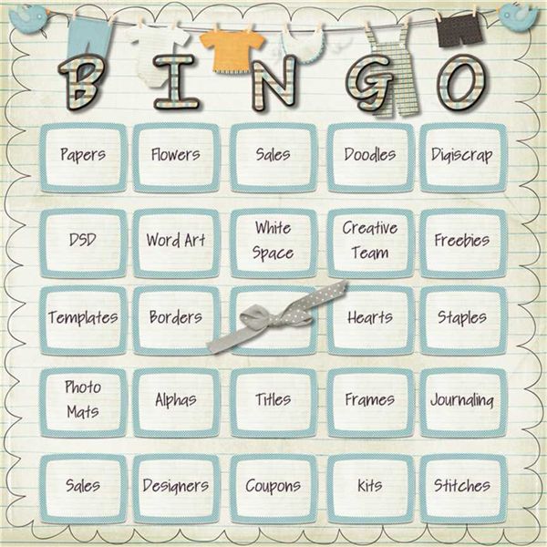 DSD Bingo Card