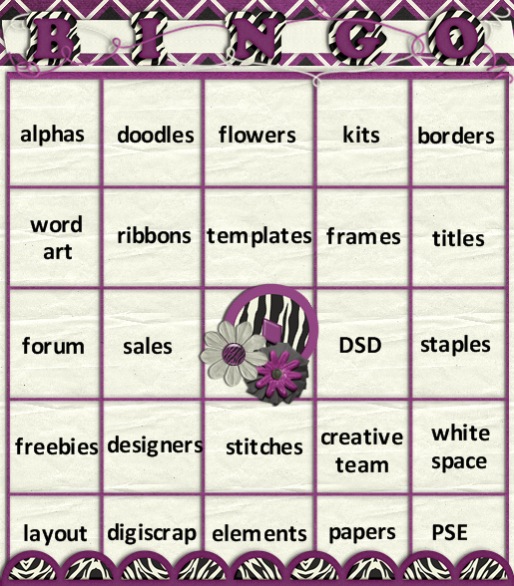 dsd bingo card