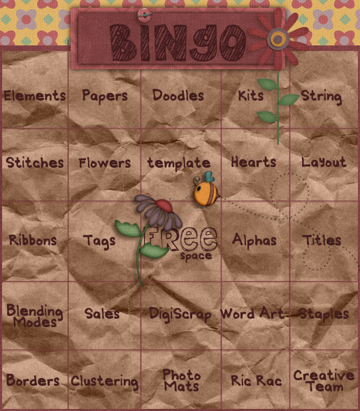 DSD Bingo Card