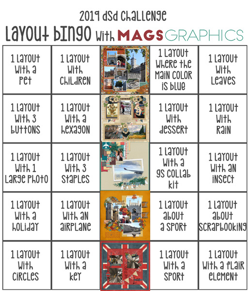 DSD LAYOUT BINGO Game - Hosted by MagsGraphics