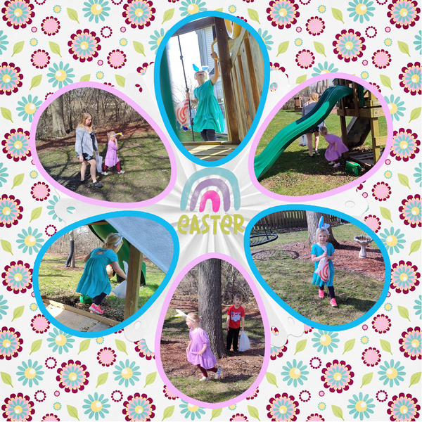 Easter egg hunt at Megan's